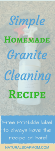 Looking for the best DIY granite cleaner recipe?? Look no further! Keep your granite counters looking shiny and new with simple granite cleaner.