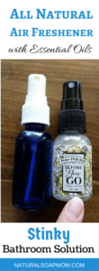 House Smells? Here's a simple natural skinky bathroom solution. DIY Natural Air Freshener Spray is easy to make. Tips to keep your home smelling fresh - bathroom, car, kitchen and more. Use essential oils that work better to deodorize then lemon alone. Learn how to make a knock off poo pourri spray and keep your home fresh. One spray - so many uses! @naturalsoapmom.com #naturalairfreshener #naturalairfresheners #airfreshenerspray #poopourri #housestinks #roomspray #stinkybathroom #airfreshener #airfresheners #airfreshenerbags #airfreshenermurah #airfreshenerPRO #naturalliving #naturalliving #diy #housestinksnow #febreeze #homemade #housestinksthough#momlife #febreezefresh #bathroomgoals #handmade #stinksgood