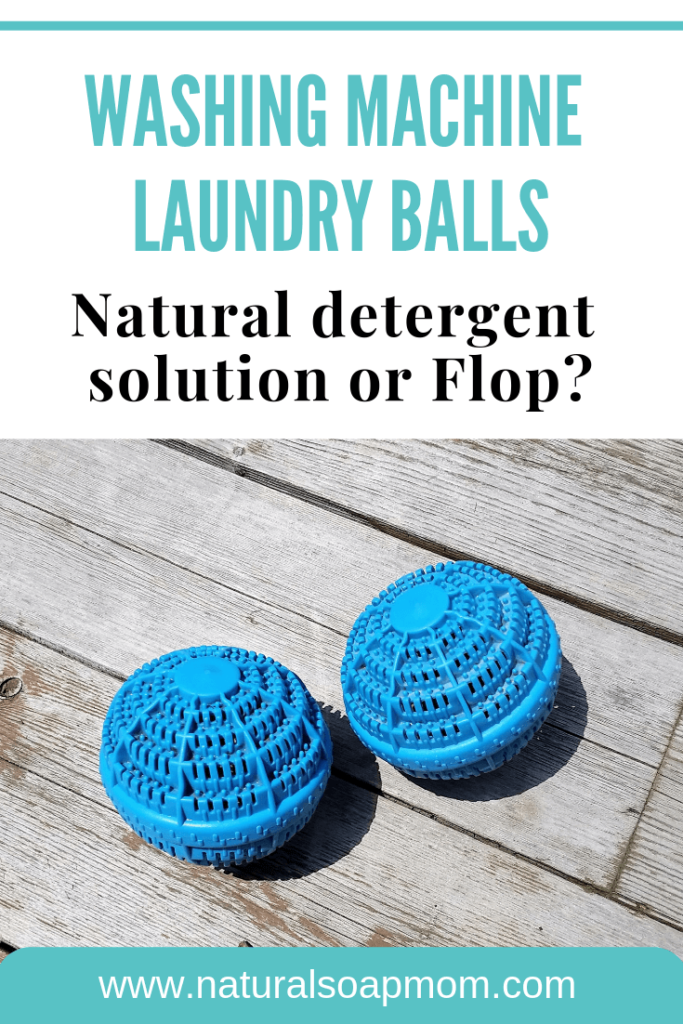 Washing Machine Laundry balls like H20 - do they hold up to the hype?! Score other natural laundry ideas like essential oils to freshen and dryer balls as a substitute for fabric softener. @naturalsoapmom.com #naturallaundry #washingmachineballs #naturaldetergent #naturalcleaning