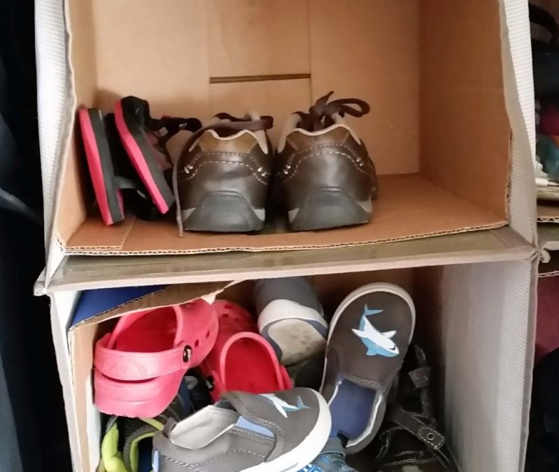 Amazing 5 Minute DIY Kids Shoe Organization for Your Closet